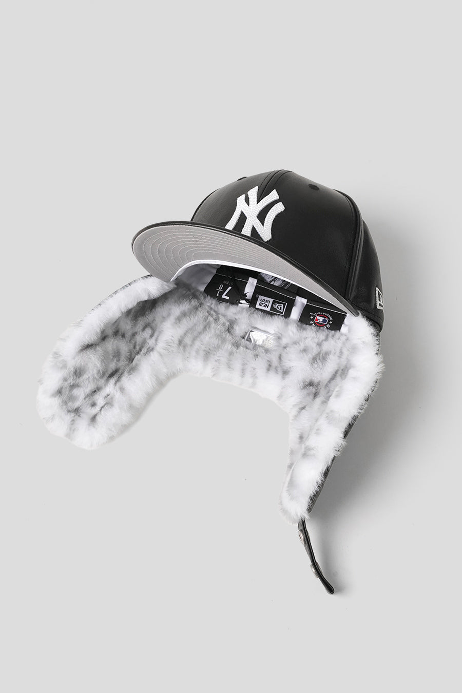 NEW ERA - CASQUETTE MLB NEW YORK YANKEES 59FIFTY EN CUIR ET FAUSSE FOURRURE NOIRE - LE LABO STORE