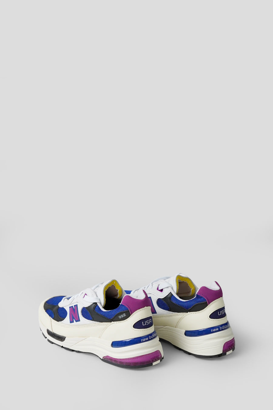 NEW BALANCE - WHITE, TEAM ROYAL AND PURPLE FUSCHIA MADE IN USA 992 SNEAKERS - LE LABO STORE