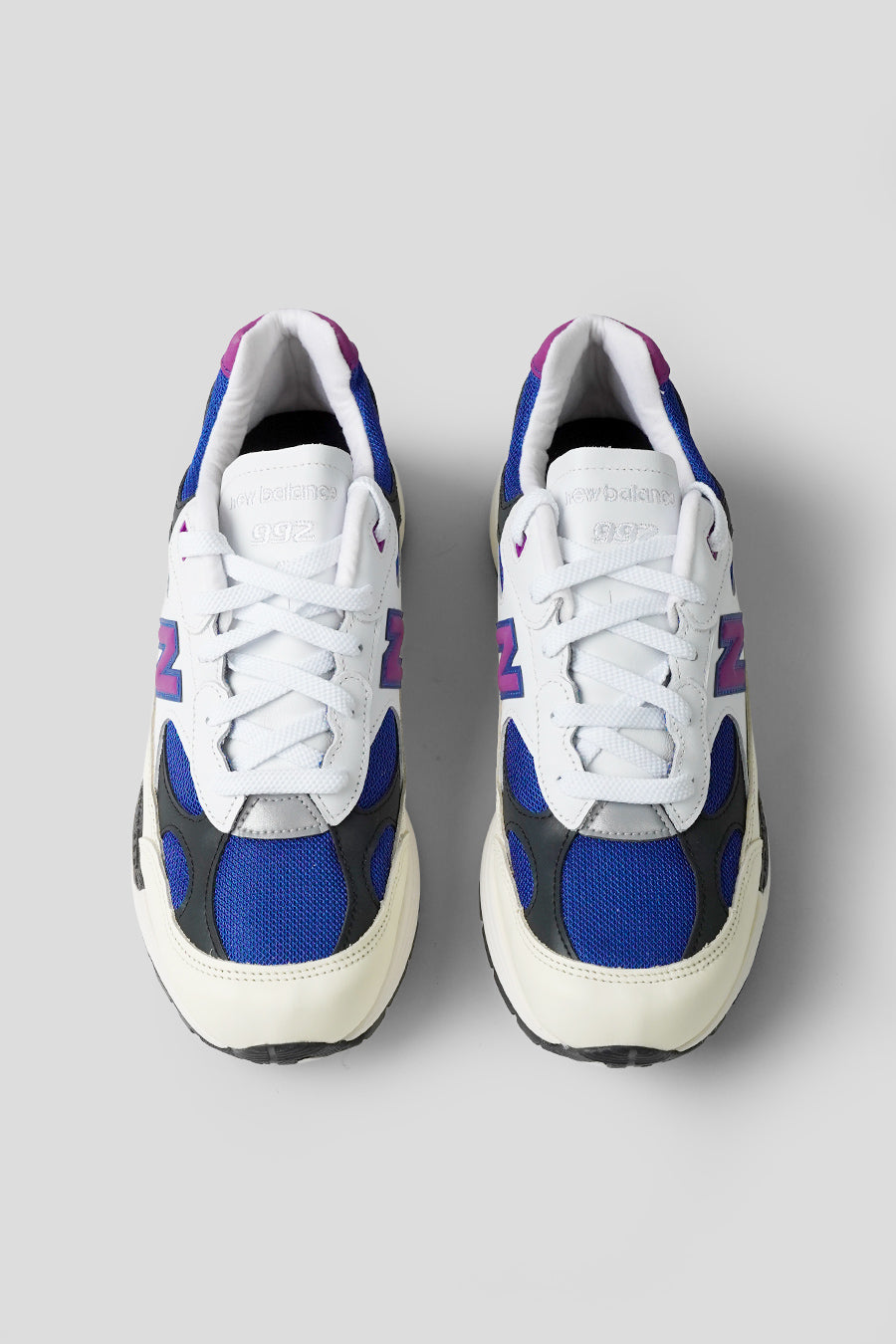 NEW BALANCE - WHITE, TEAM ROYAL AND PURPLE FUSCHIA MADE IN USA 992 SNEAKERS - LE LABO STORE