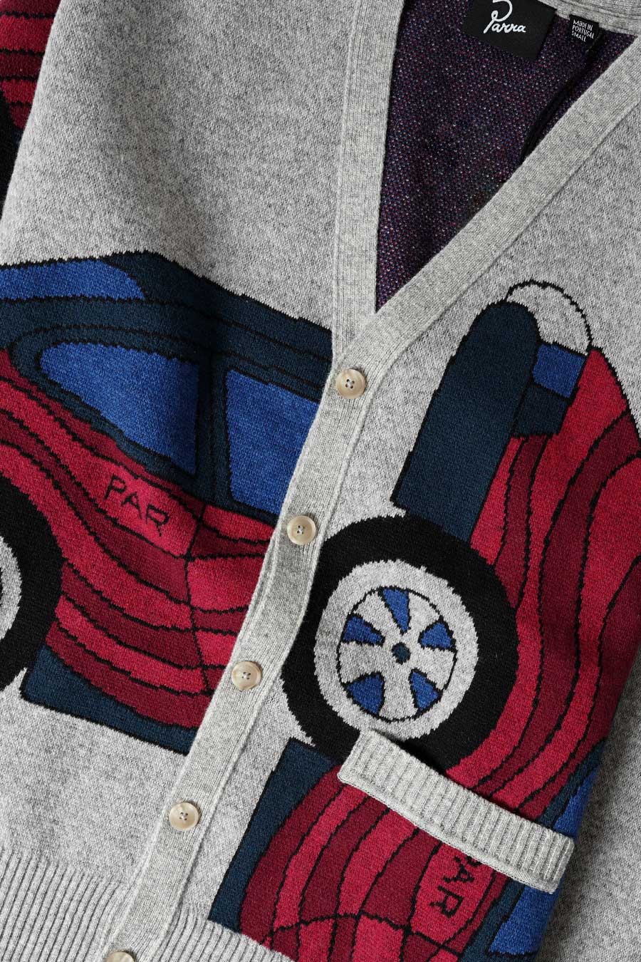 BY PARRA - GREY NO PARKING KNITTED CARDIGAN – LE LABO STORE