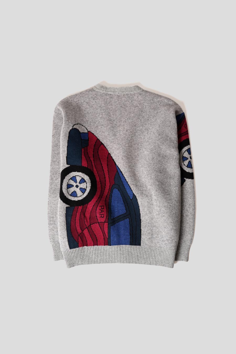 BY PARRA - GREY NO PARKING KNITTED CARDIGAN