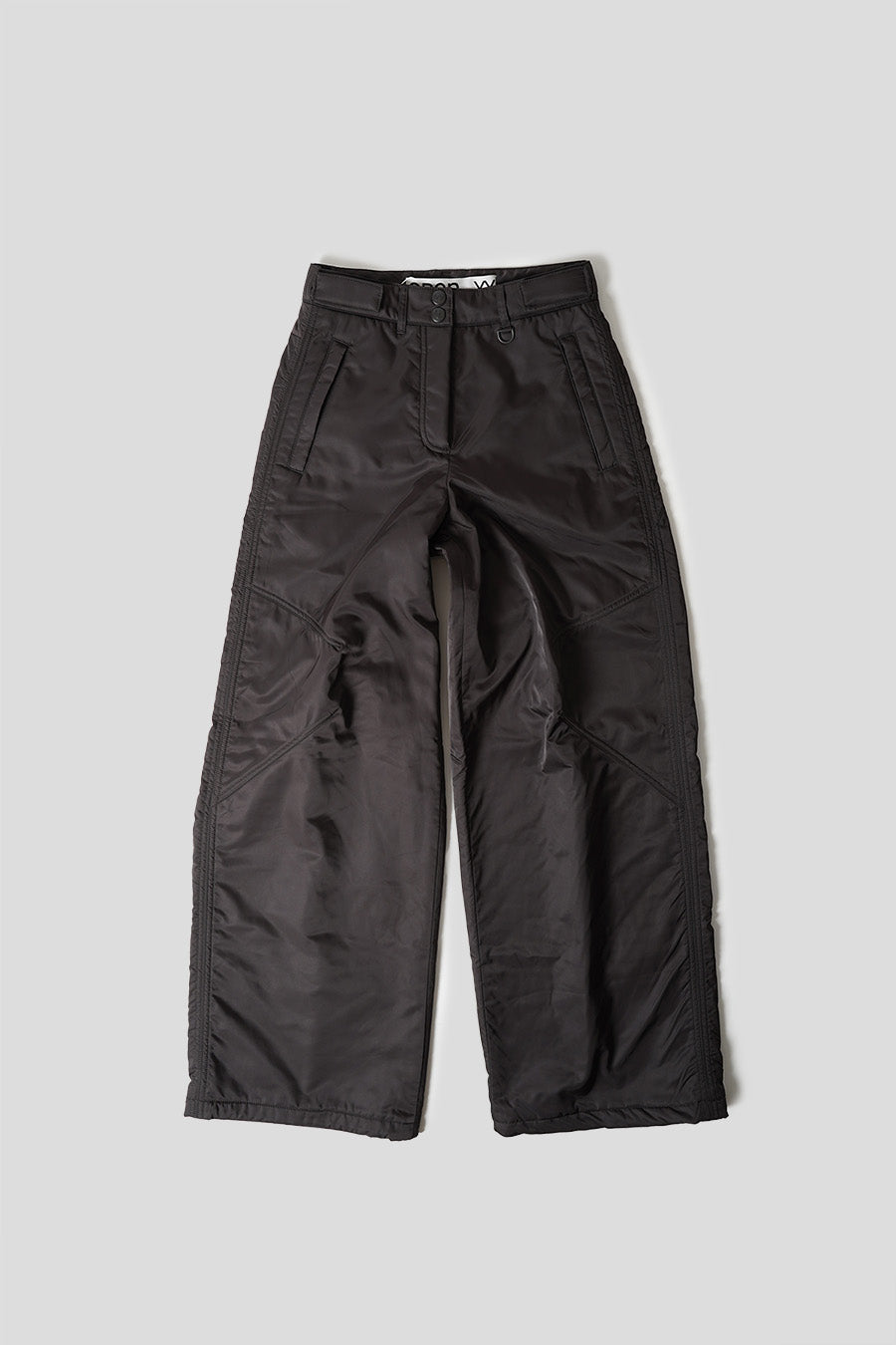 Open YY - BROWN WIDE-LEG INSULATED TROUSERS - LE LABO STORE