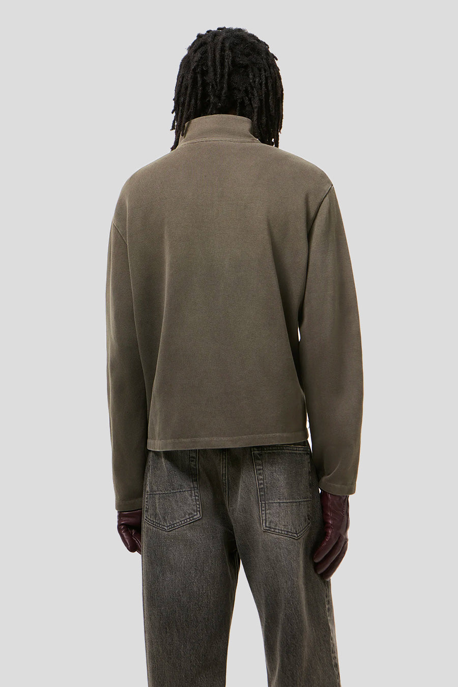 Our Legacy - CARDIGAN SHRUNKEN FULLZIP WORN GRAPHITE ATHLETIC RIB - LE LABO STORE