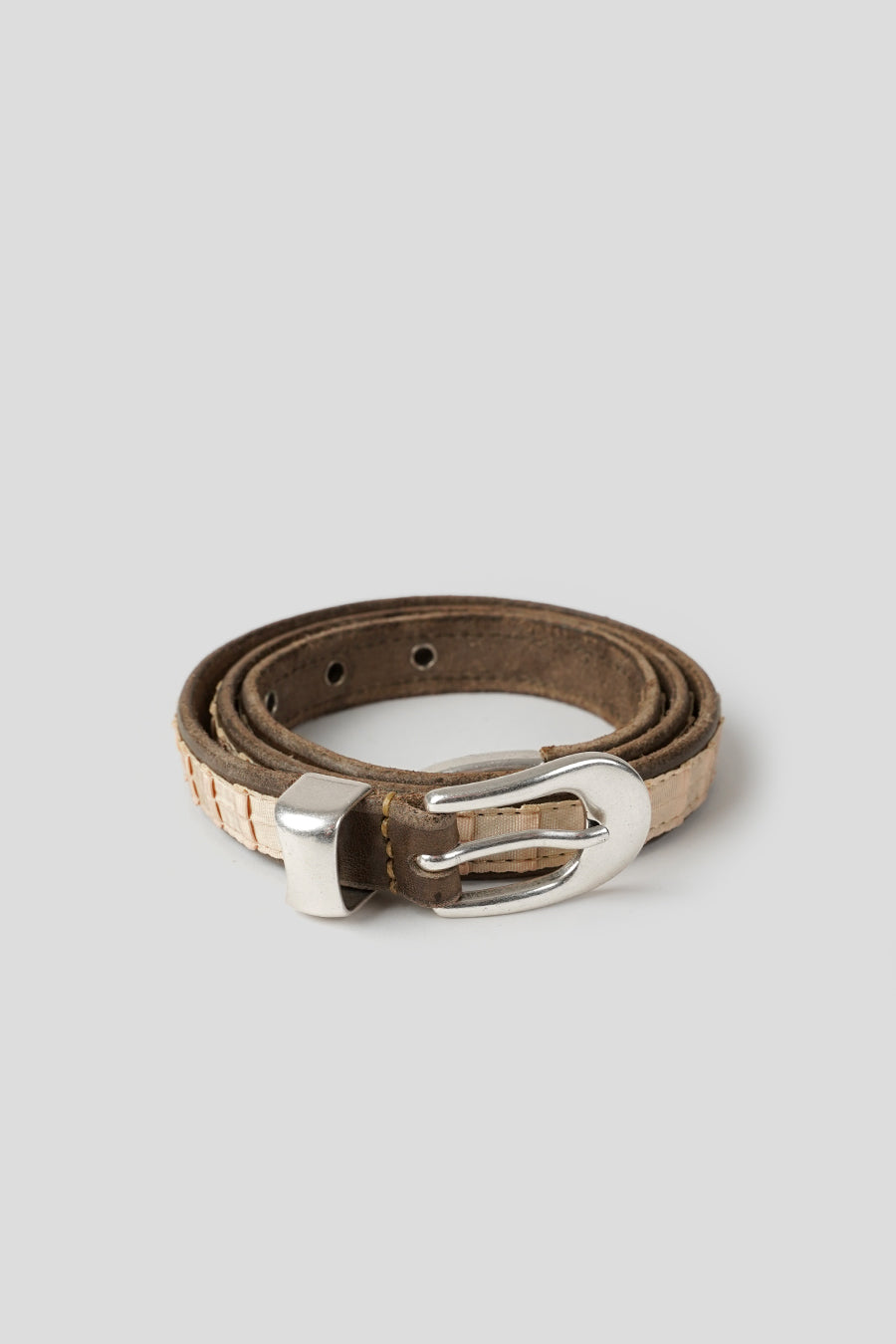 Our Legacy - CEINTURE 2CM BEIGE PLISSÉ - LE LABO STORE