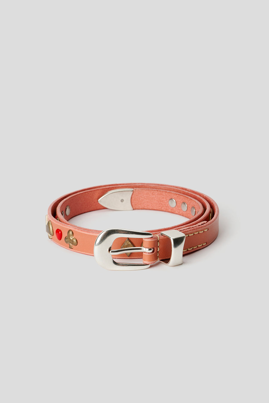 Our Legacy - TASTY PINK LEATHER 2CM CARD DECK BELT - LE LABO STORE
