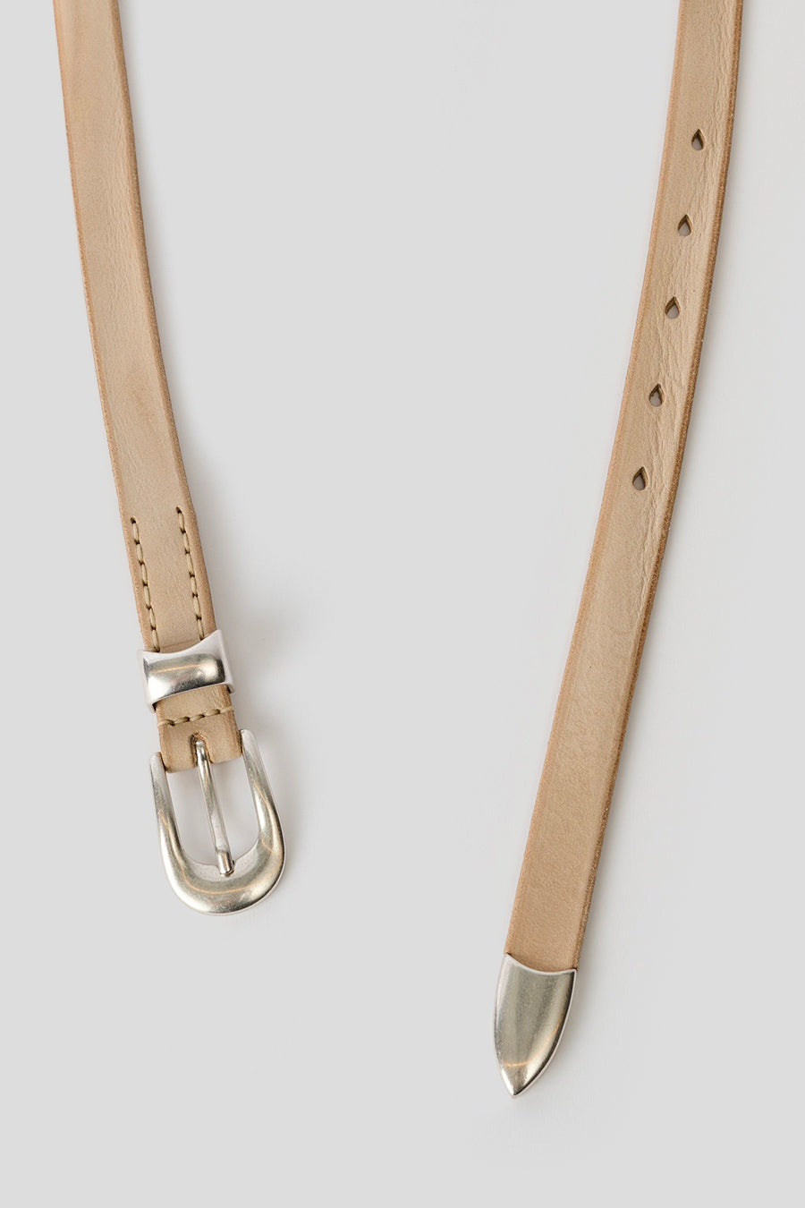 Our Legacy - CHALKY WHITE LEATHER 2CM BELT - LE LABO STORE