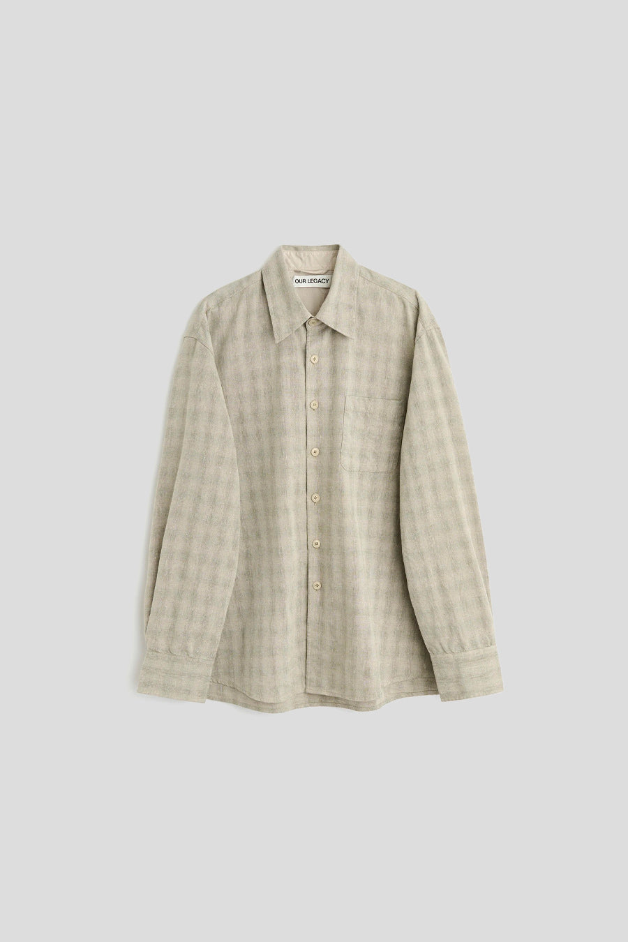 Our Legacy - CHEMISE ABOVE SAGE TRAIL CHECK DRYLINE WEAVE - LE LABO STORE