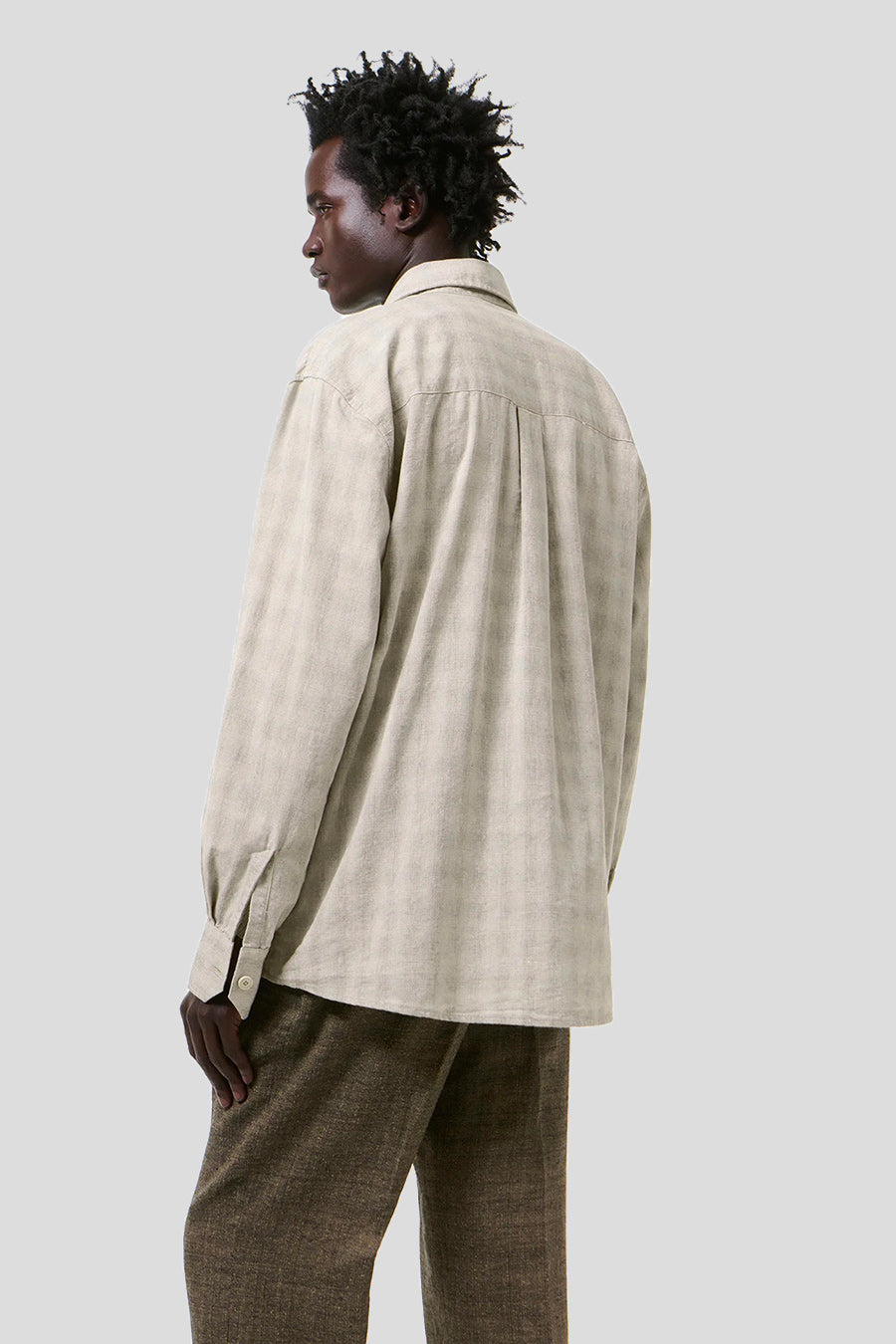 Our Legacy - CHEMISE ABOVE SAGE TRAIL CHECK DRYLINE WEAVE - LE LABO STORE