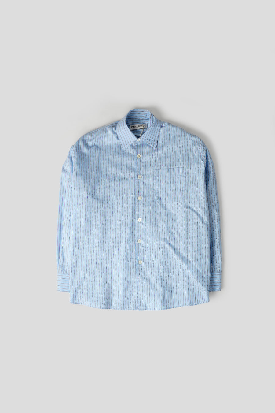 Our Legacy - BLUE WITH STRIPES BORROWED BIG DADDY SHIRT - LE LABO STORE