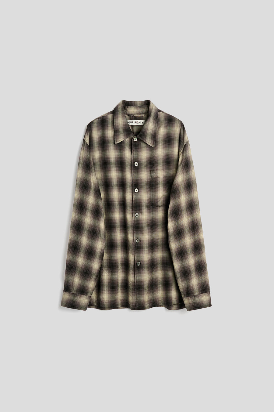 Our Legacy - CHEMISE EVERY TAOS CHECK SALOON TENCEL MARRON ET BEIGE - LE LABO STORE