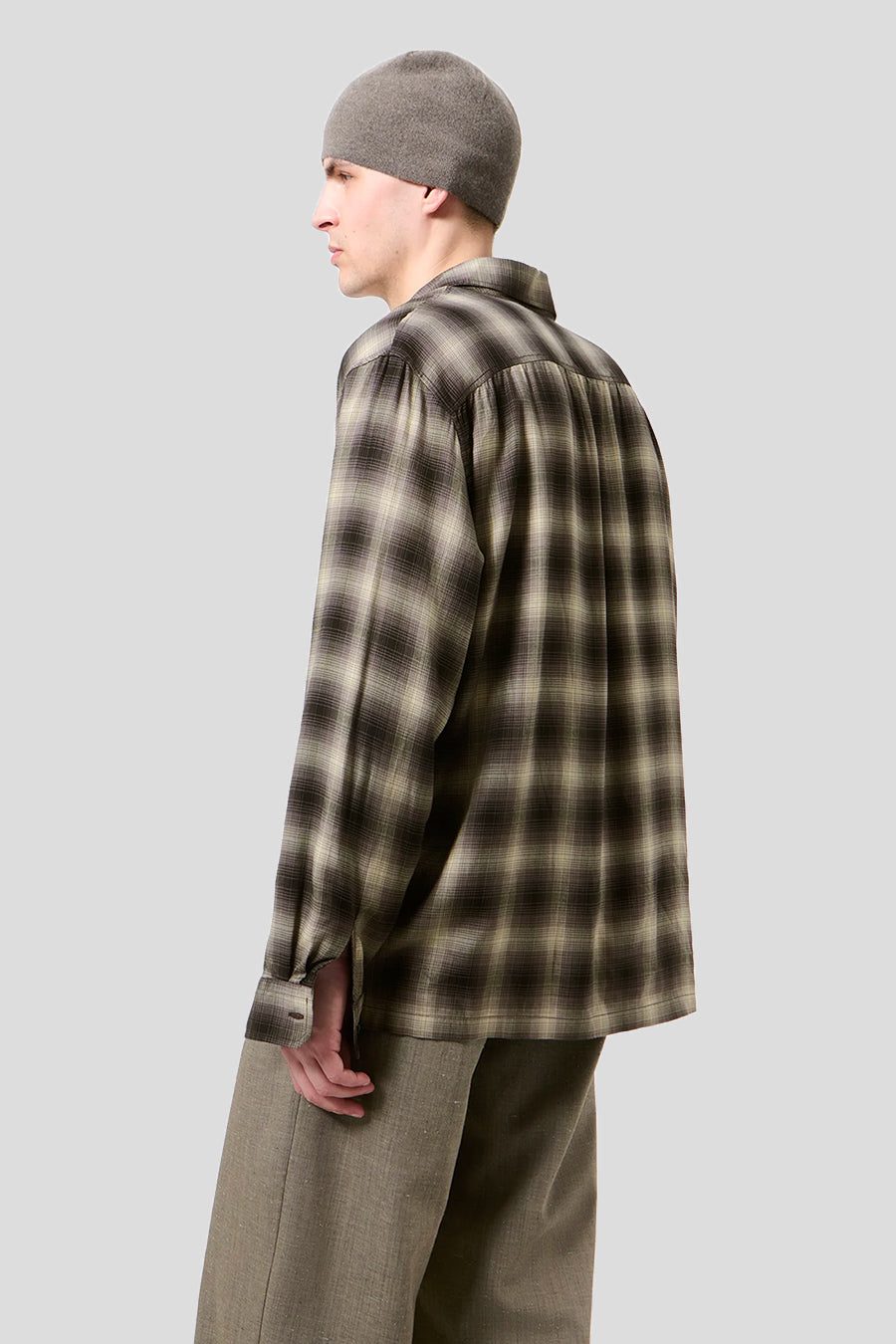 Our Legacy - CHEMISE EVERY TAOS CHECK SALOON TENCEL MARRON ET BEIGE - LE LABO STORE