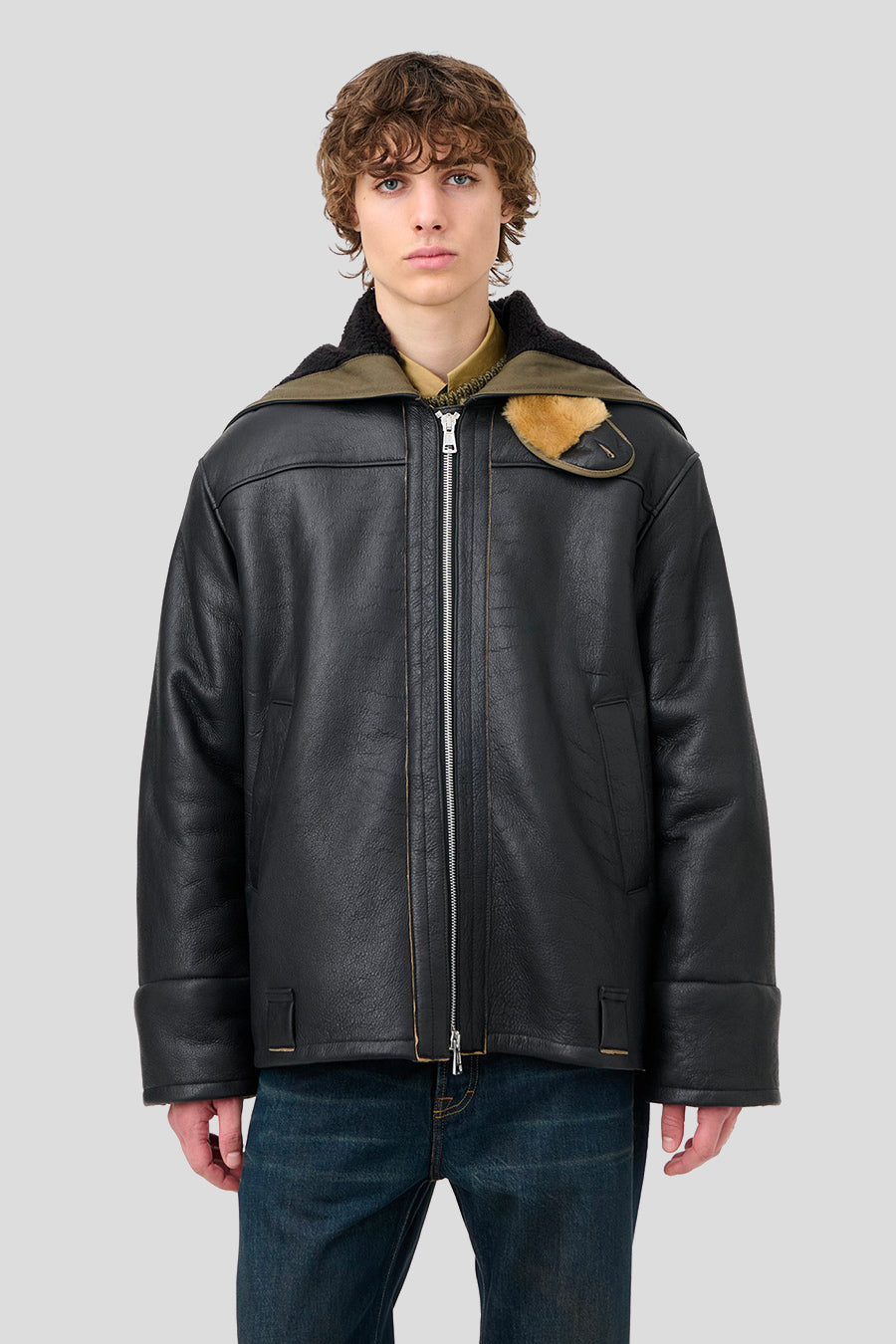 Our Legacy - VESTE EN CUIR BLIZZARD NOIRE - LE LABO STORE