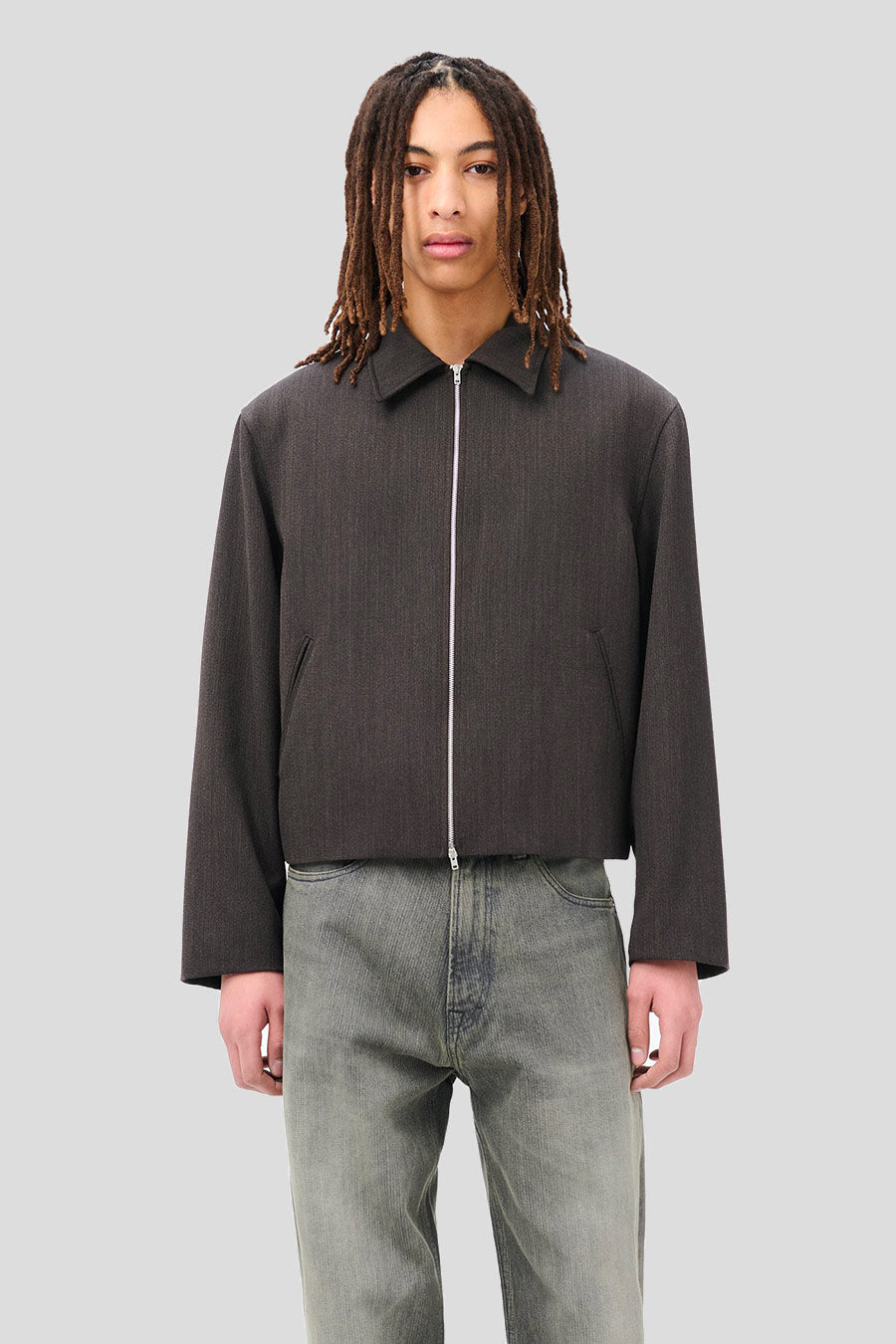 Our Legacy - VESTE MINI JACKET MARRON GRIS - LE LABO STORE