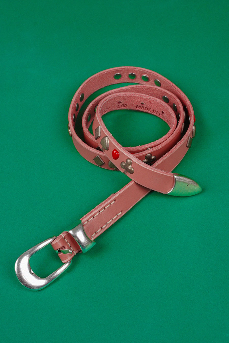 Our Legacy - TASTY PINK LEATHER 2CM CARD DECK BELT - LE LABO STORE