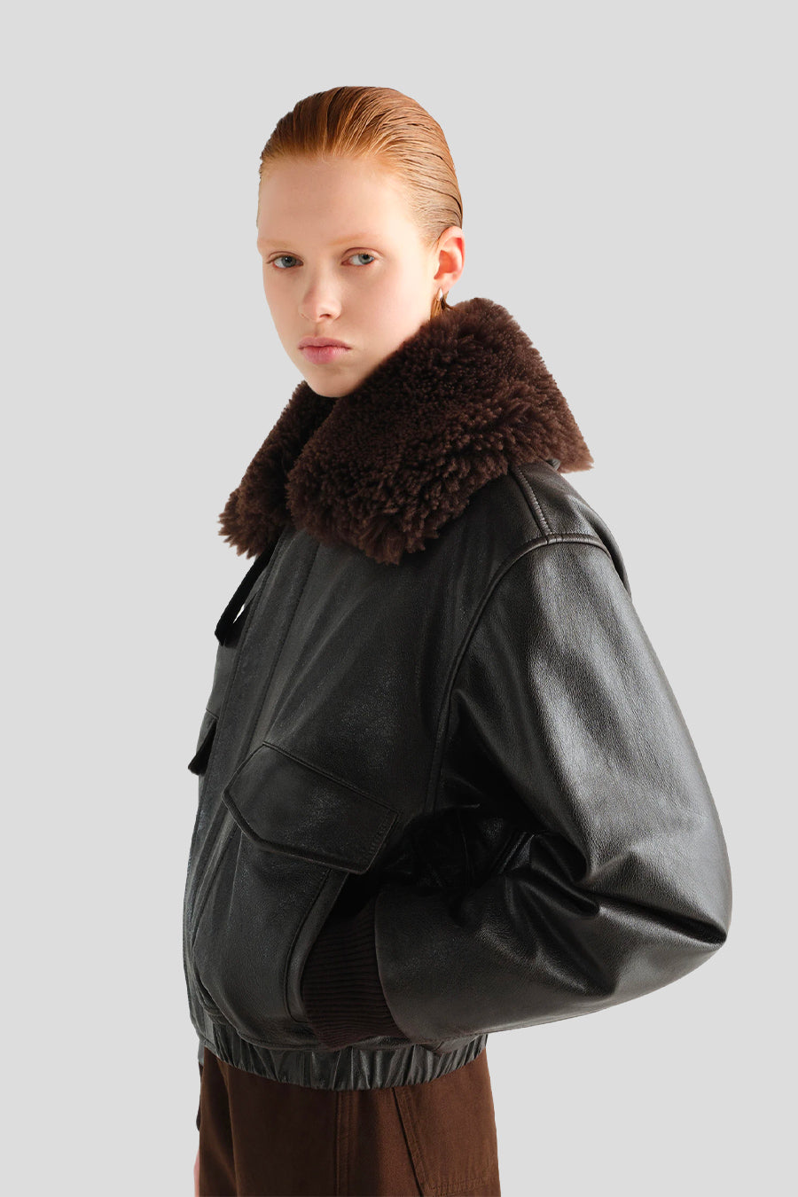 LEMAIRE - BLOUSON PILOT MARRON EBONY - LE LABO STORE