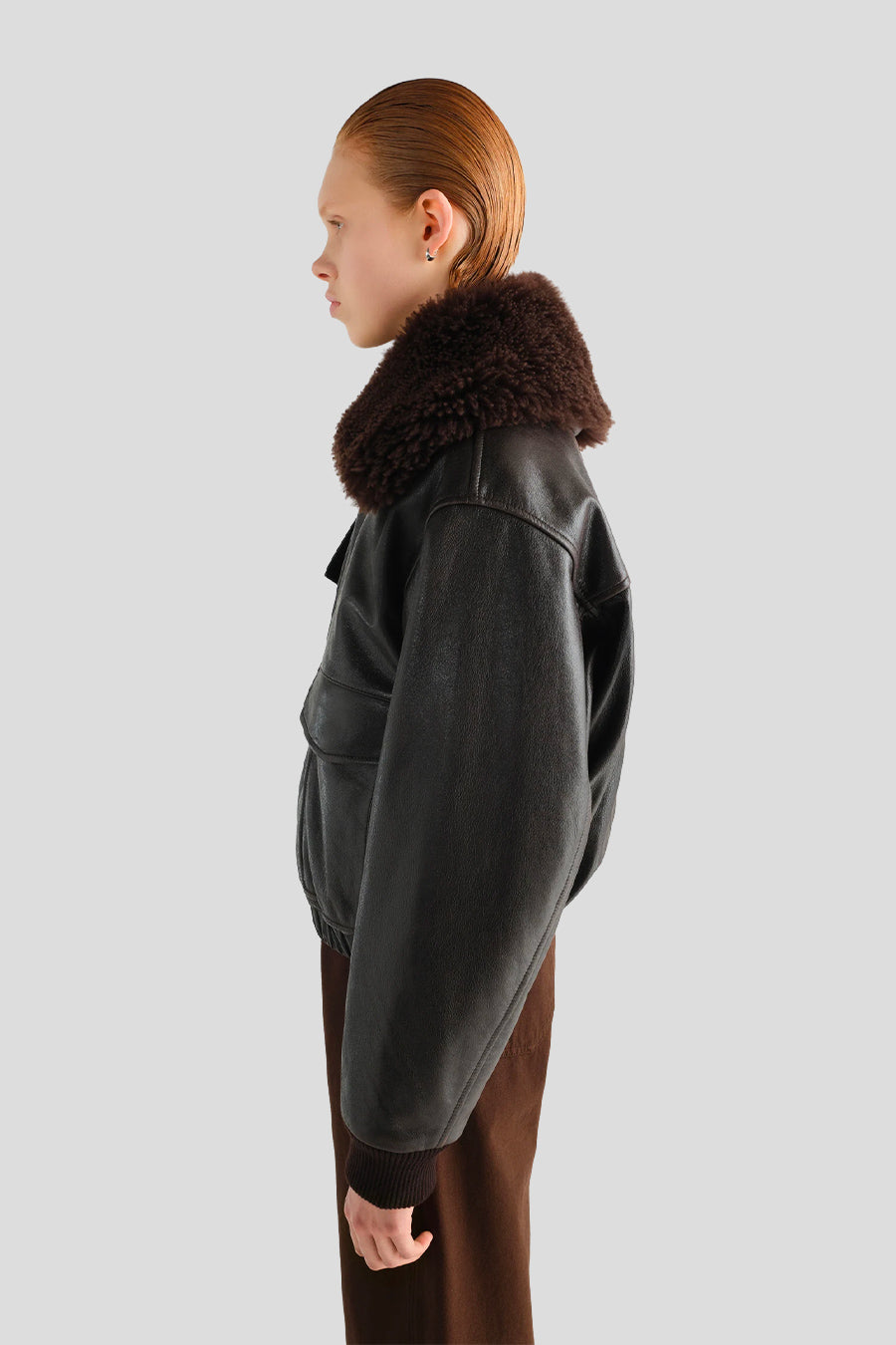 LEMAIRE - BLOUSON PILOT MARRON EBONY - LE LABO STORE