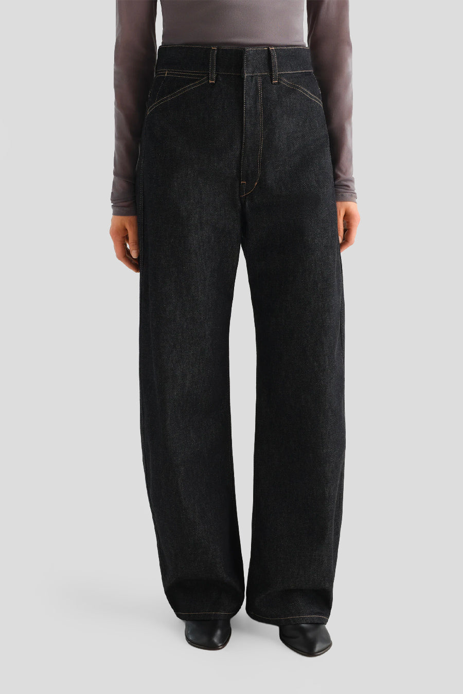 LEMAIRE - SLATE HIGH WAISTED CURVED PANTS - LE LABO STORE