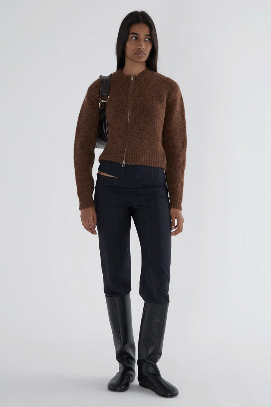 PALOMA WOOL - CARDIGAN HASTA LUEGO ZIP MARRON - LE LABO STORE