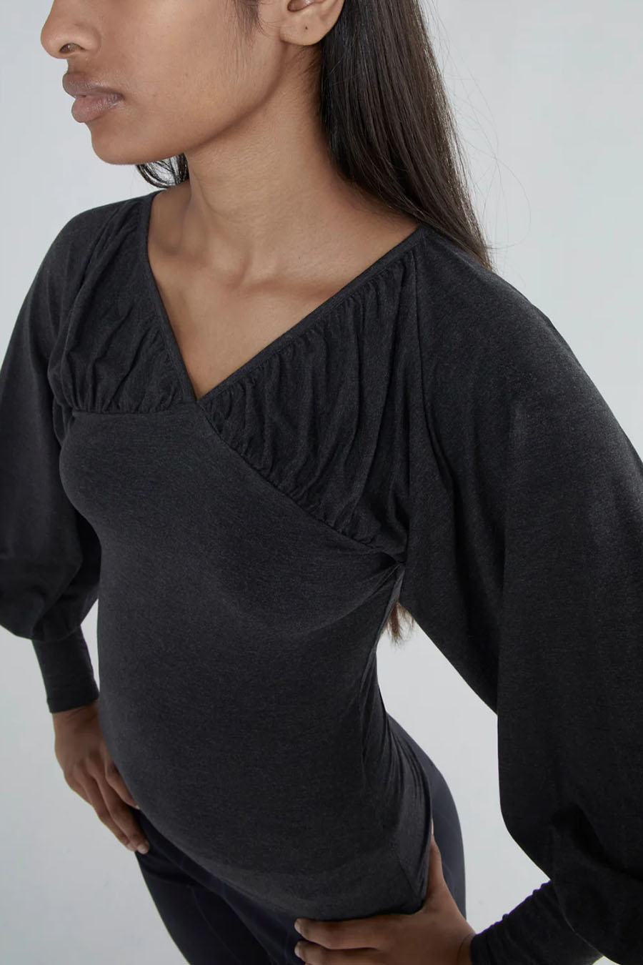 PALOMA WOOL - T-SHIRT MANCHES LONGUES TAPIOCA GRIS FONCÉ - LE LABO STORE