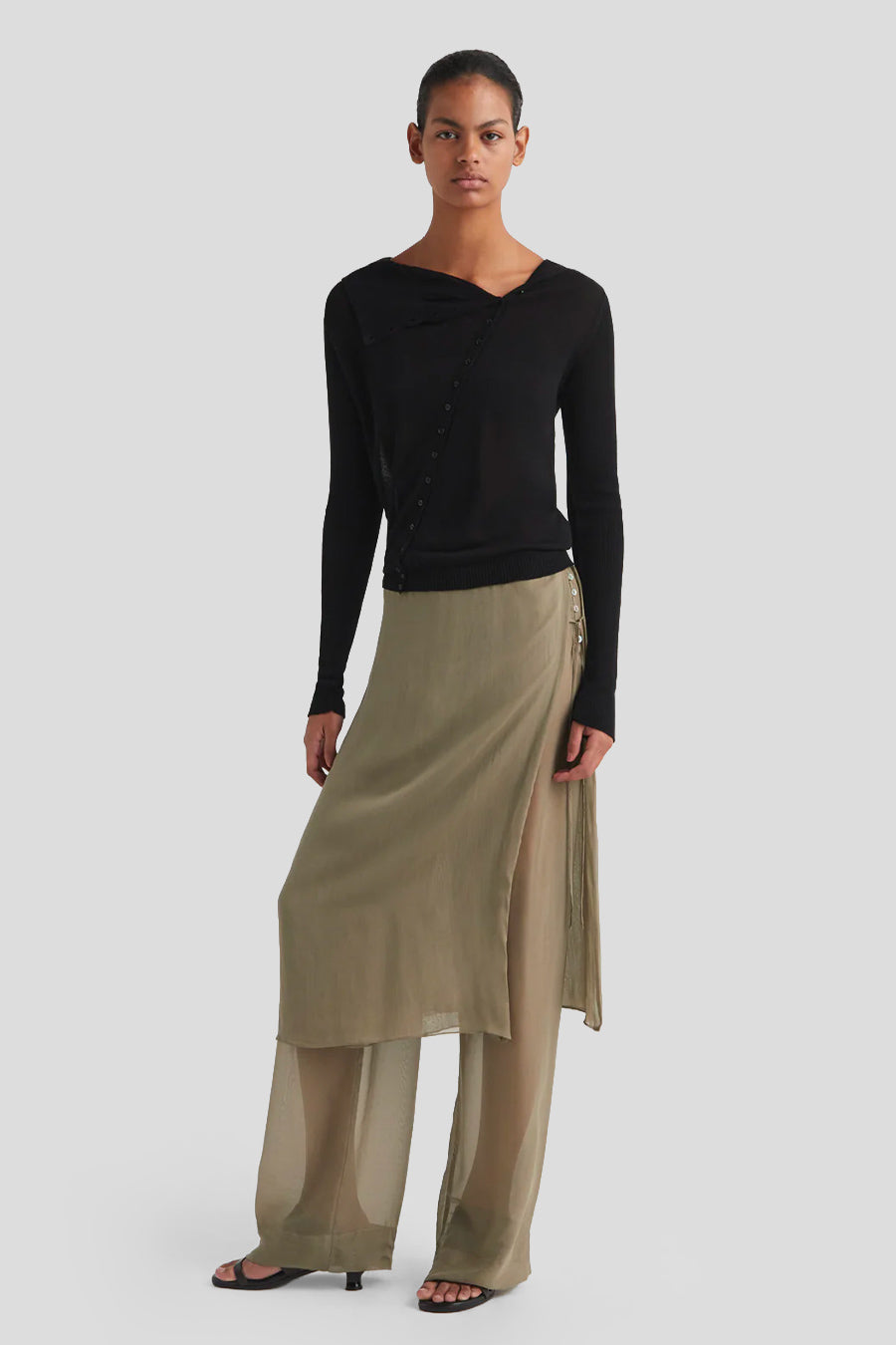 PALOMA WOOL - PANTALON SILK LOW ARCHIVE KHAKI - LE LABO STORE