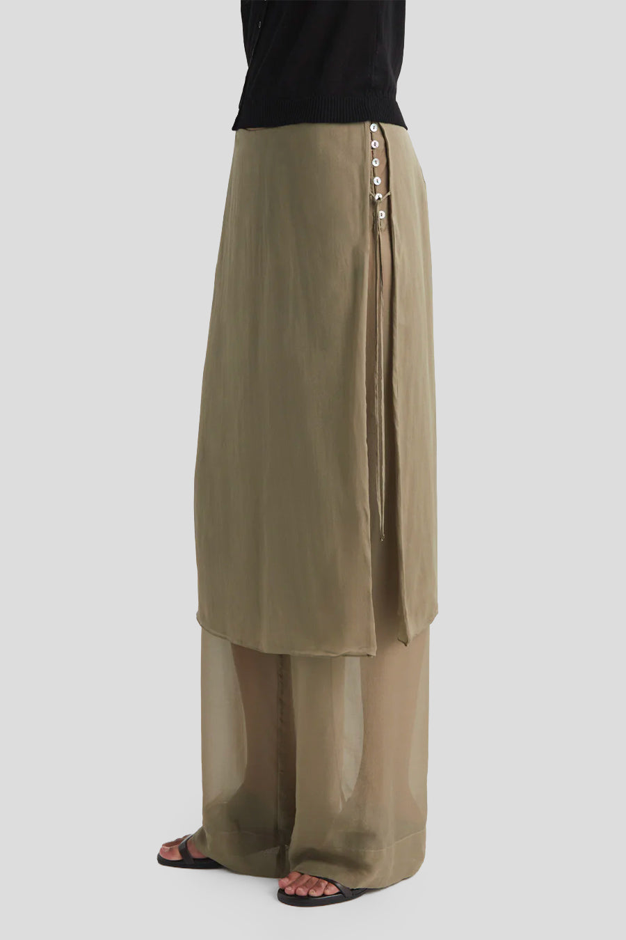 PALOMA WOOL - PANTALON SILK LOW ARCHIVE KHAKI - LE LABO STORE