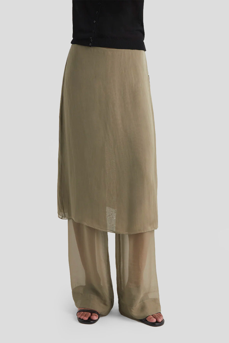 PALOMA WOOL - PANTALON SILK LOW ARCHIVE KHAKI - LE LABO STORE