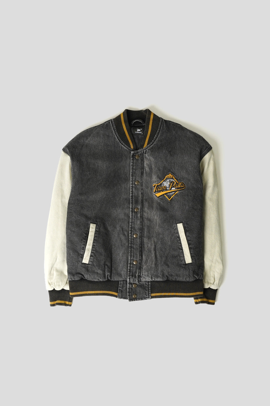 Patta - GREY HOMERUN DENIM VARSITY JACKET - LE LABO STORE