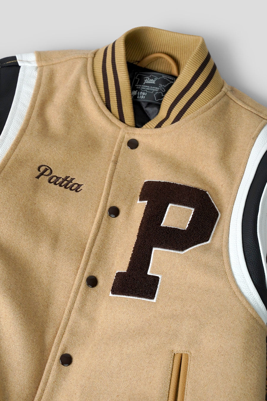 Patta - VESTE UNIVERSITAIRE ATHLETIC P BEIGE - LE LABO STORE