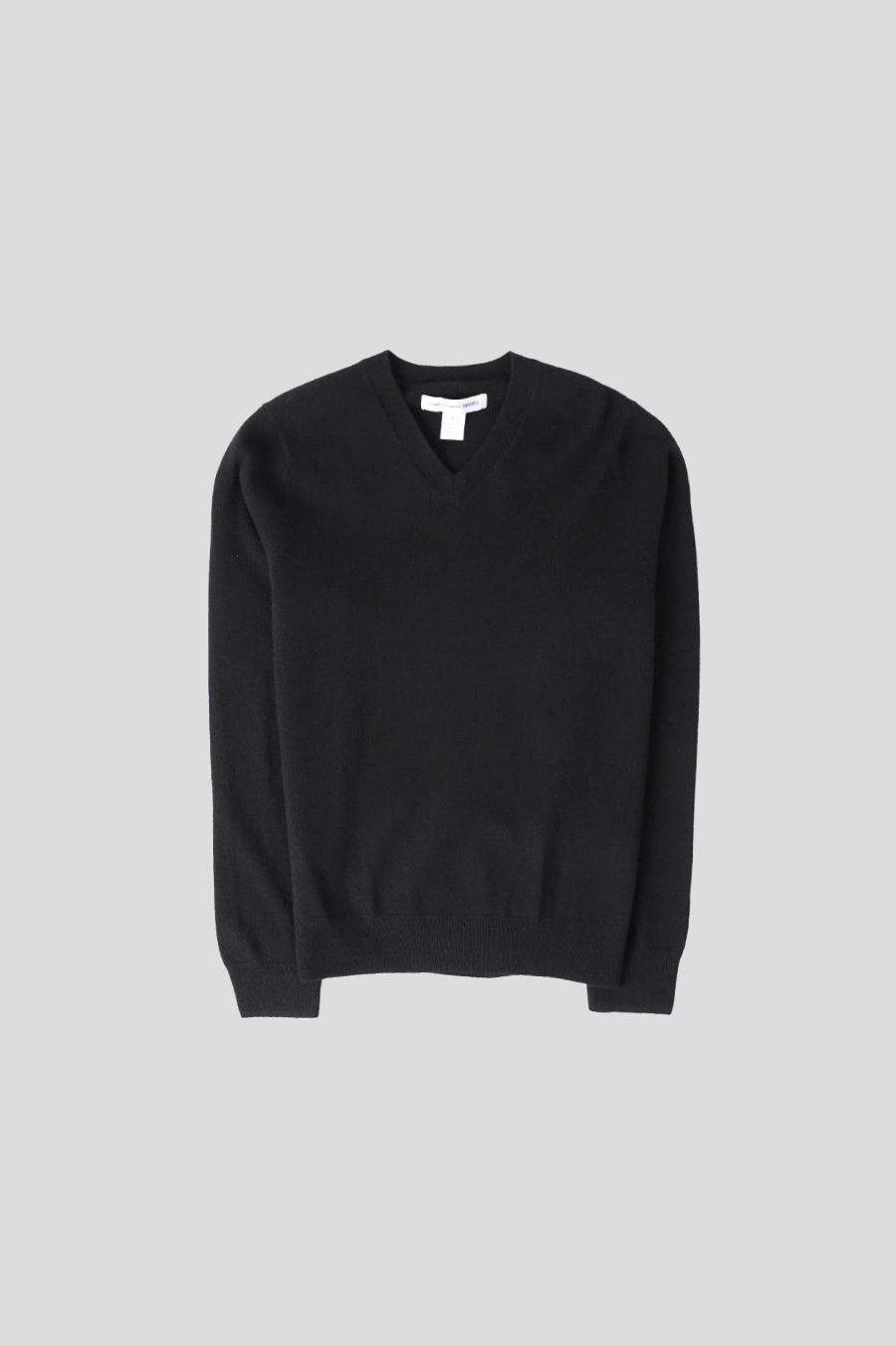 Comme des garçons SHIRT - PULL EN LAINE COL V CDG SHIRT NOIR - LE LABO STORE