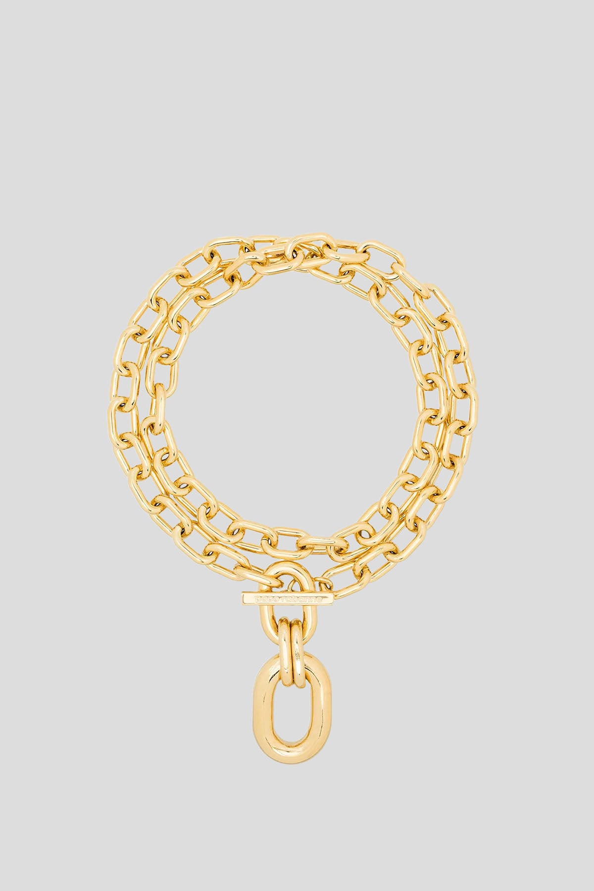 Rabanne - XL LINK DOUBLE CHAIN NECKLACE WITH GOLD PENDANT - LE LABO STORE