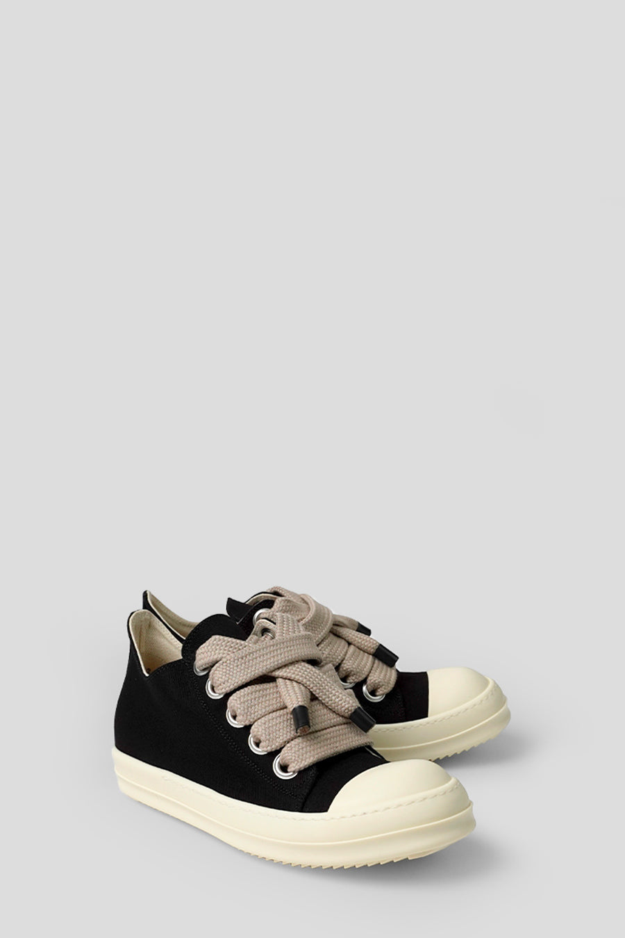 RICK OWENS DRKSHDW - BLACK AND MILK JUMBOLACE LOW SNEAKERS  - LE LABO STORE