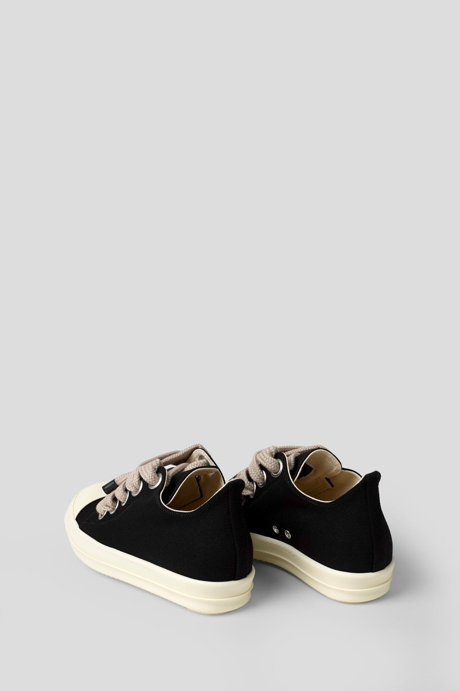 RICK OWENS DRKSHDW - BLACK AND MILK JUMBOLACE LOW SNEAKERS  - LE LABO STORE