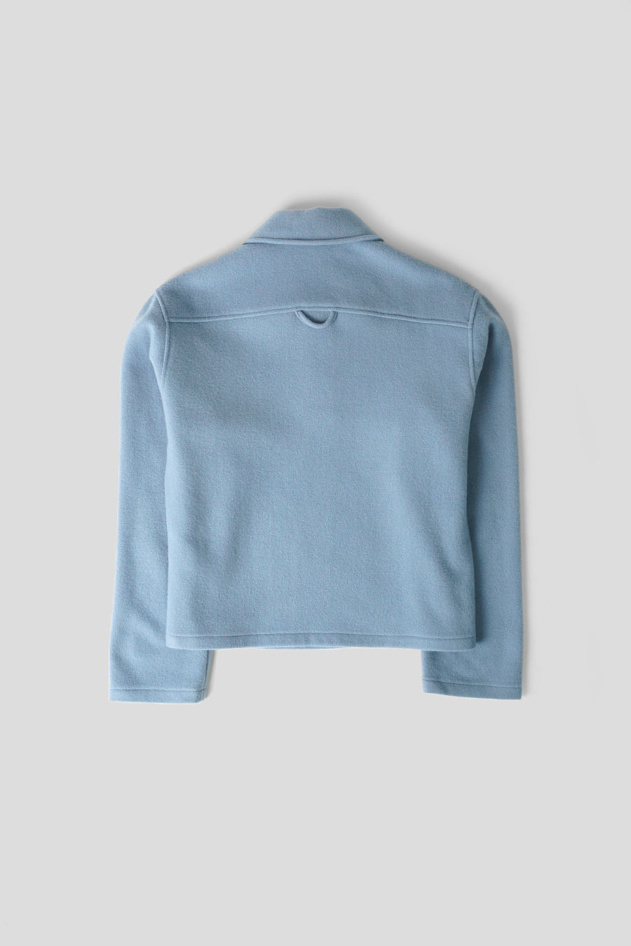 RIER - POLAIRE NATURAL FLEECE POLO BLEU CLAIR - LE LABO STORE