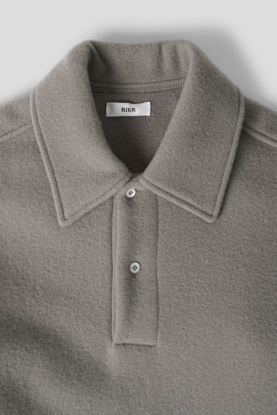 RIER - POLAIRE NATURAL FLEECE POLO GRISE - LE LABO STORE