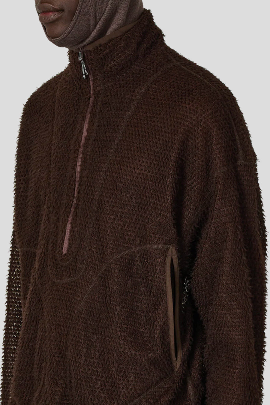 ROA HIKING - BROWN OCULAR POLARTEC ALPHA HALF ZIP SWEATER  - LE LABO STORE