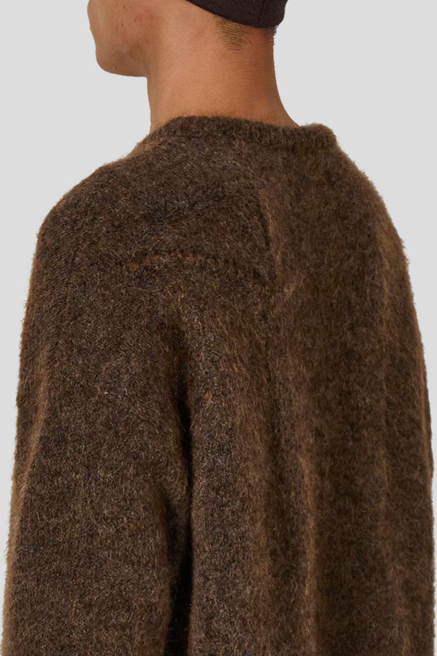 ROA HIKING - BROWN DROPSTITCH MOHAIR KNIT CREWNECK - LE LABO STORE