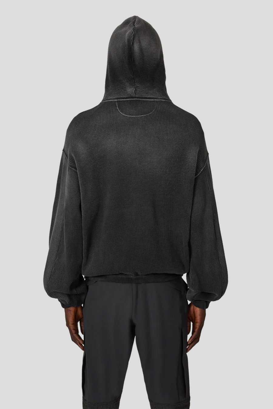 ROA HIKING - SWEAT À CAPUCHE ZIPPÉ GAUFRÉ BEE SUN NOIR - LE LABO STORE