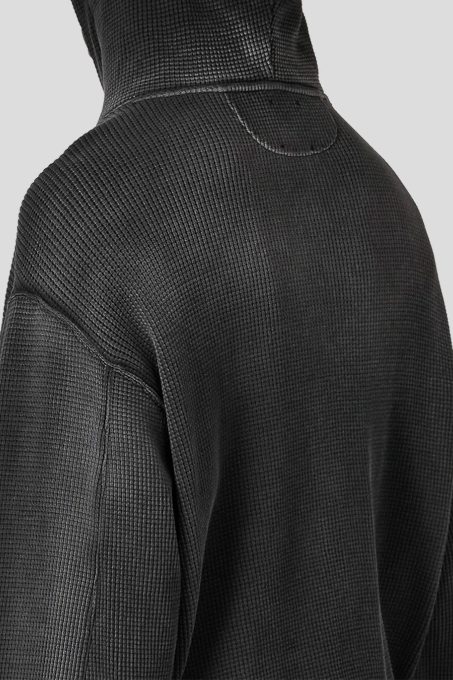 ROA HIKING - SWEAT À CAPUCHE ZIPPÉ GAUFRÉ BEE SUN NOIR - LE LABO STORE