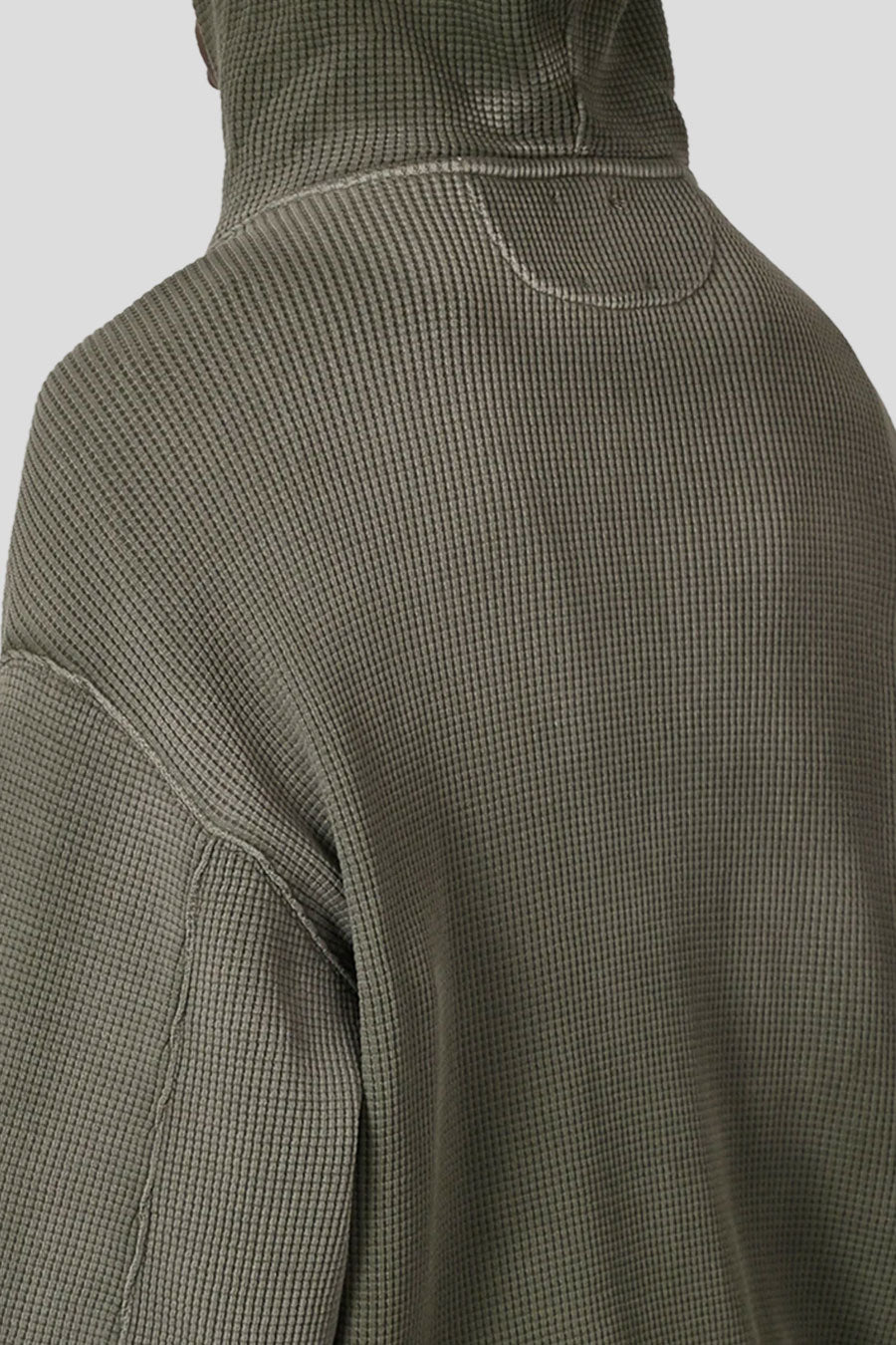 ROA HIKING - SWEAT À CAPUCHE ZIPPÉ GAUFRÉ BEE SUN OLIVE - LE LABO STORE