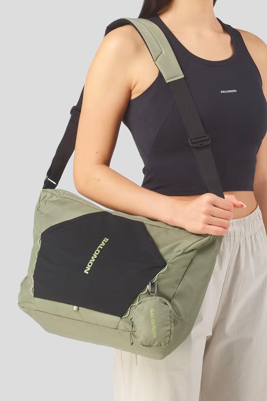 Salomon - GREEN AND BLACK ACS SHLOUDER BAG - LE LABO STORE