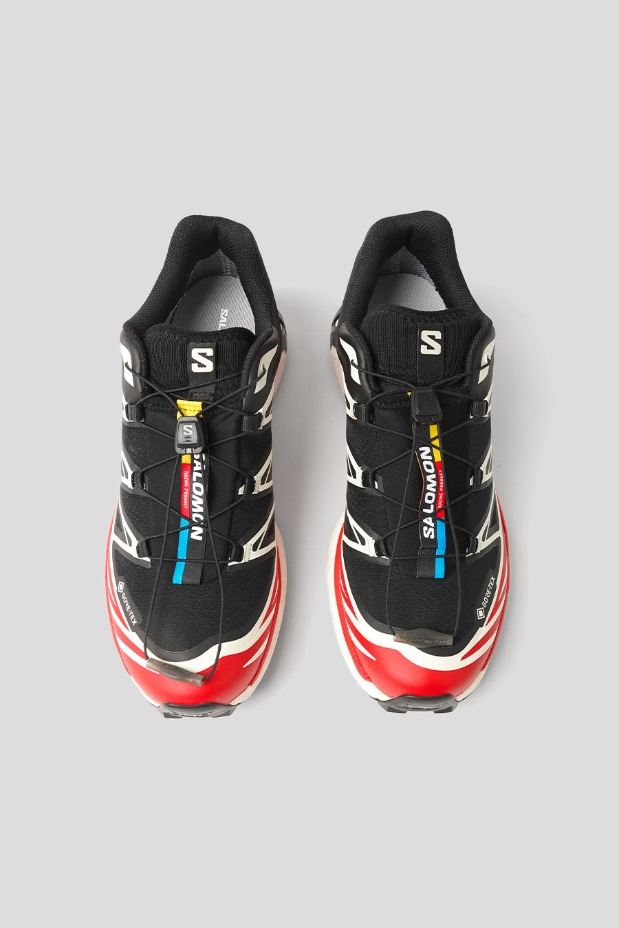 Salomon - BLACK, FLAME SCARLET AND VANILLA ICE XT-6 GTX SNEAKERS - LE LABO STORE
