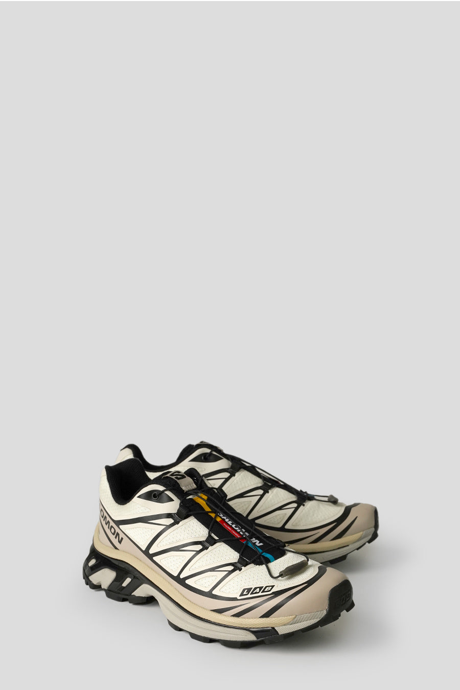 Salomon - VANILLA ICE, BLACK AND SILVER CLOUD XT-6 SNEAKERS - LE LABO STORE