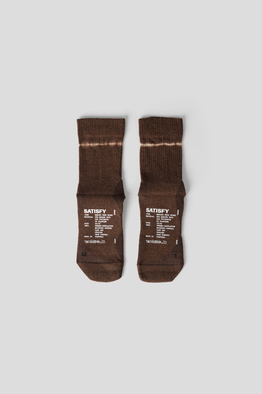 SATISFY - CHAUSSETTES MERINO NYLON TUBE MARRON - LE LABO STORE