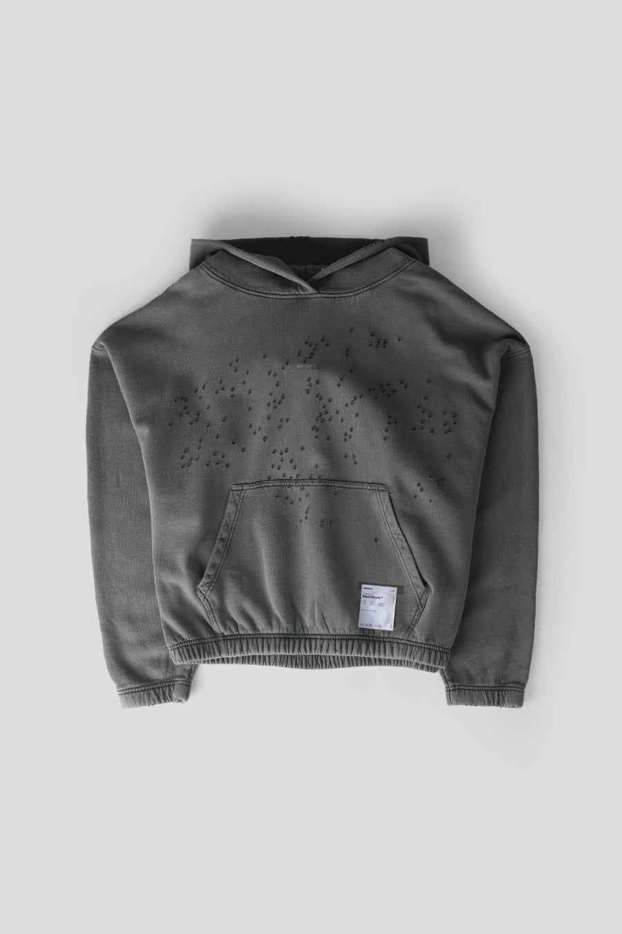 SATISFY - HOODIE MOTHTECH NOIR DÉLAVÉ - LE LABO STORE