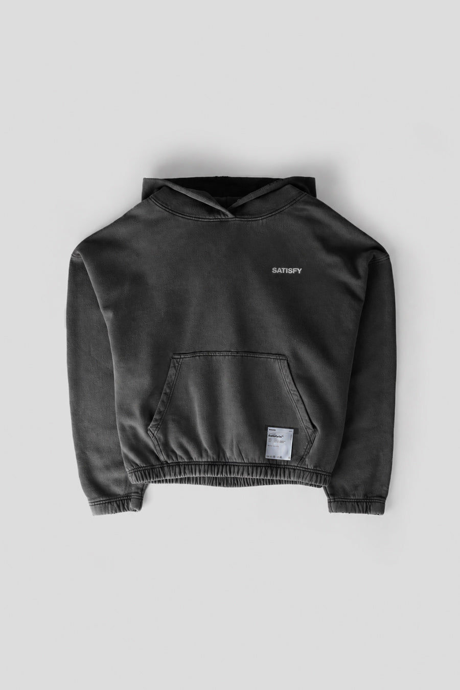 SATISFY - HOODIE SOFTCELL NOIR DÉLAVÉ - LE LABO STORE