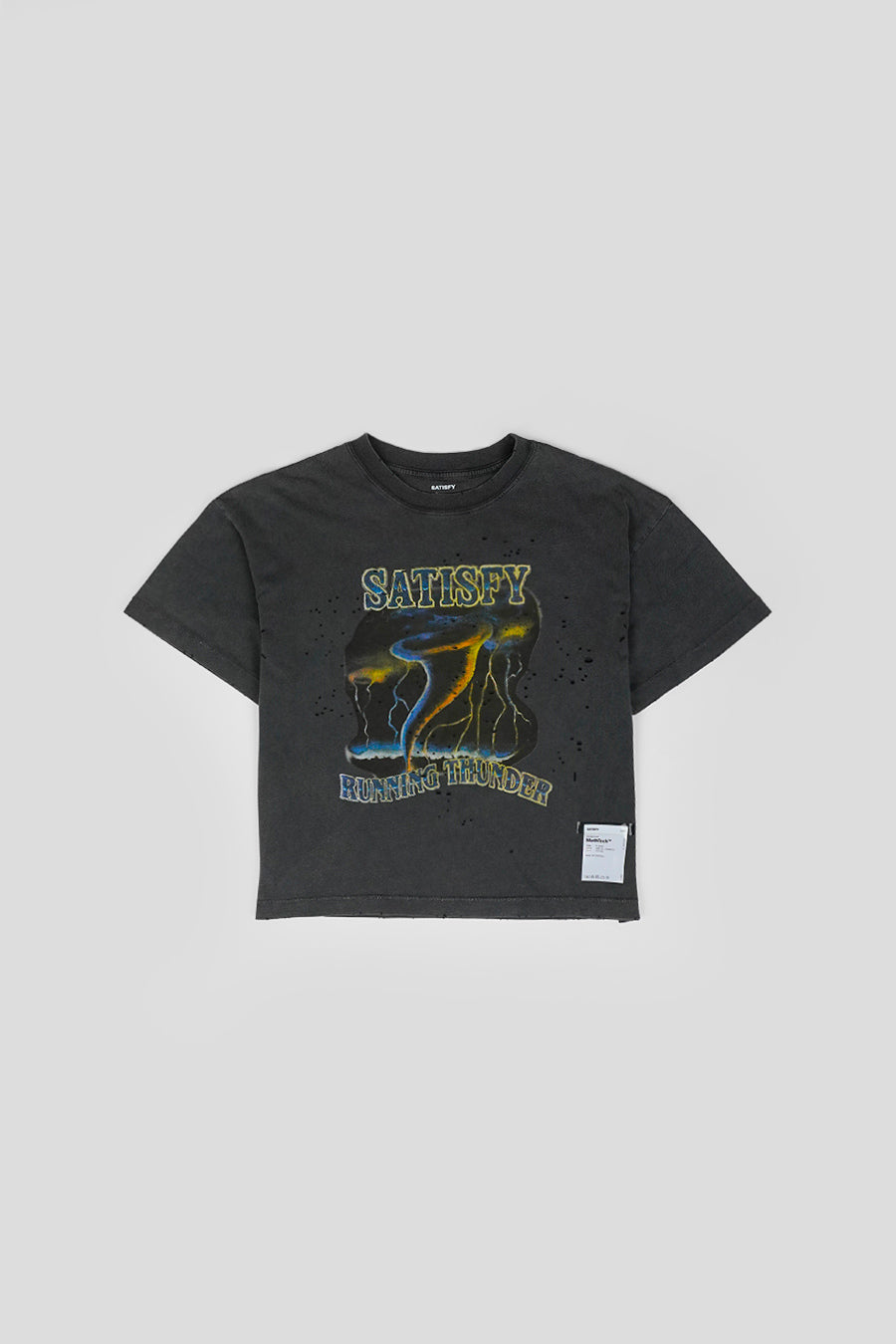 SATISFY - BLACK MOTH TECH RUNNING THUNDER T-SHIRT - LE LABO STORE