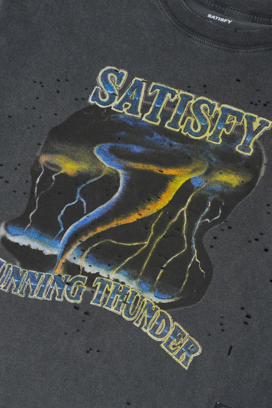 SATISFY - BLACK MOTH TECH RUNNING THUNDER T-SHIRT - LE LABO STORE