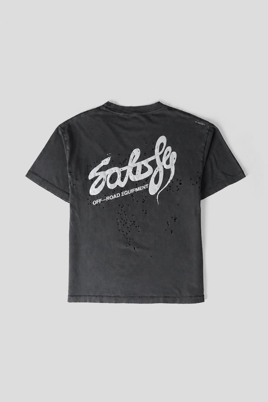 SATISFY - T-SHIRT MOTHTECH AIRBRUSH EAGLE NOIR DÉLAVÉ - LE LABO STORE