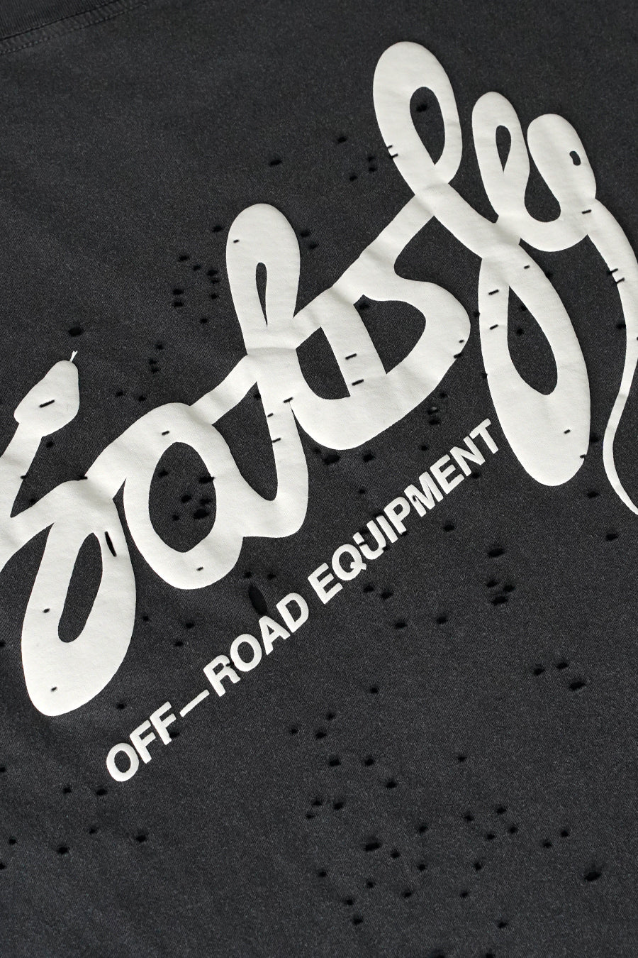 SATISFY - T-SHIRT MOTHTECH AIRBRUSH EAGLE NOIR DÉLAVÉ - LE LABO STORE