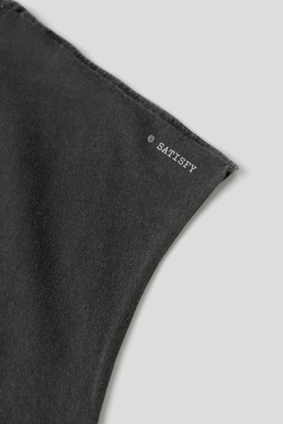SATISFY - WASHED BLACK MOTHTECH MUSCLE SLEEVELESS T-SHIRT - LE LABO STORE